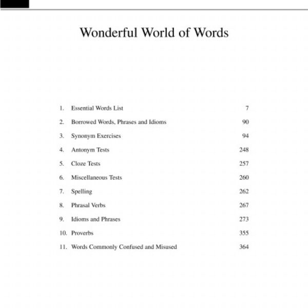 wonderful world of words Index